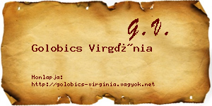 Golobics Virgínia névjegykártya